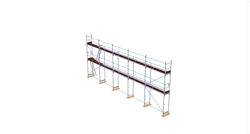 100m² Gerüst Alu 15x6m Baugerüst Fassadengerüst Alugerüst Alugerüst Scaff24