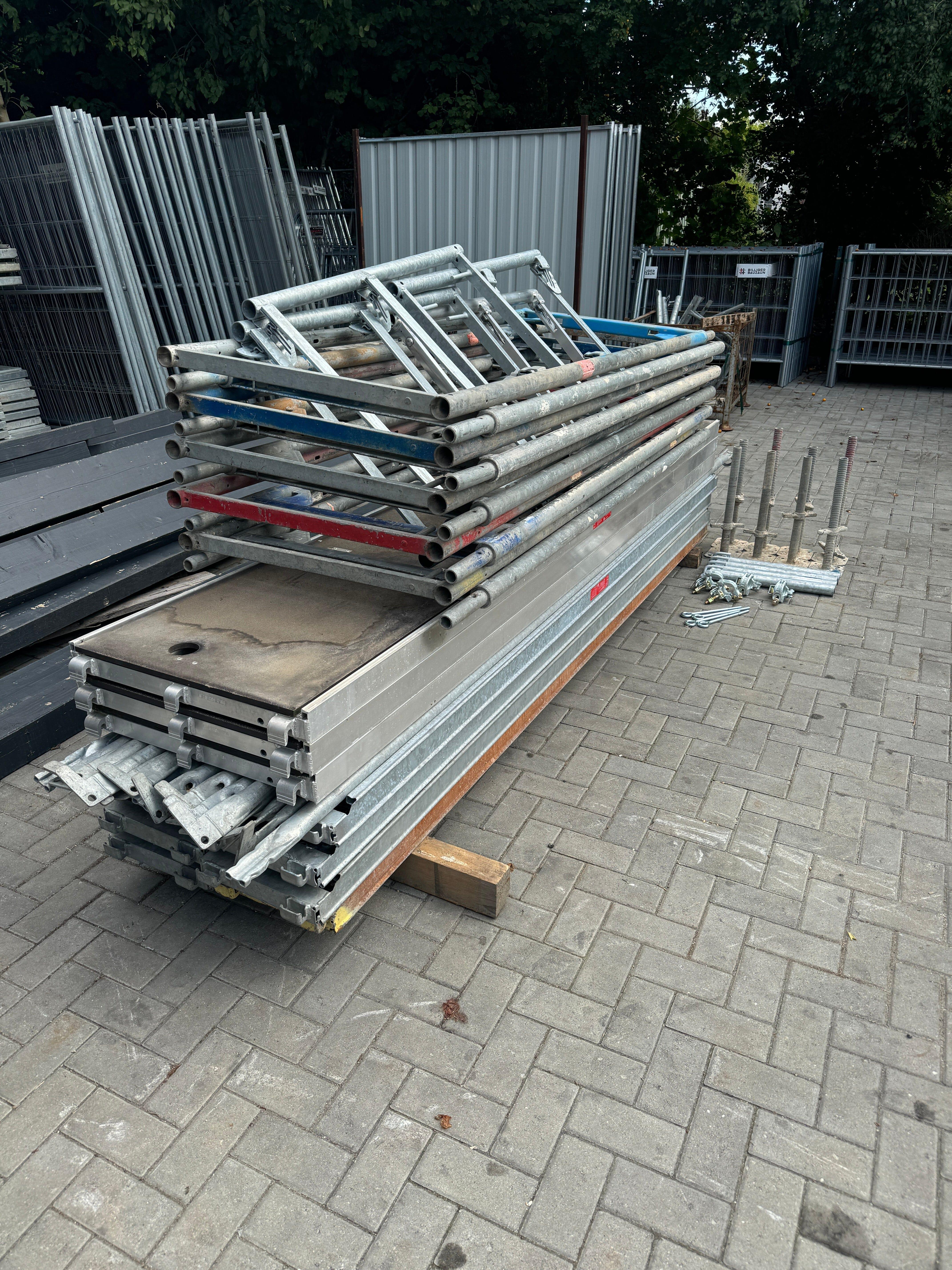 gerätezelt gebraucht Fassadengerüst 78 m² gebraucht » Layher/MJ — Scaff24