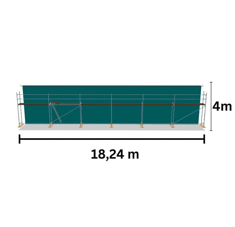 82,89m² Alugerüst kaufen – Neues Fassadengerüst 18x4m für Bauprojekte Gerüst-Set MyScuff