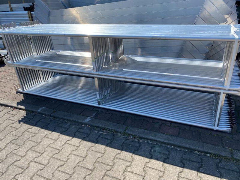 Alu-Doppelgeländer / Doppelrückengeländer 257cm Seitlicher Gerüstschutz MyScuff