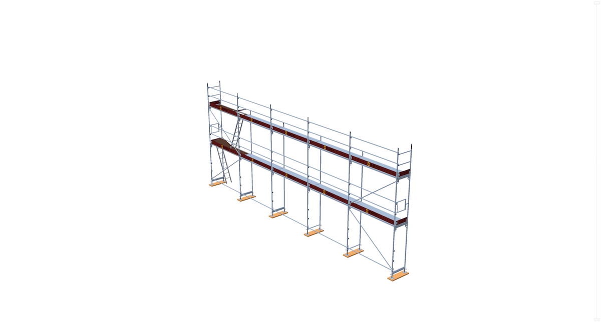 100m² Gerüst Alu 15x6m Baugerüst Fassadengerüst Alugerüst Alugerüst Scaff24 