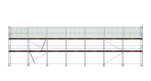 139,69m² Gerüst neu kaufen 21x6m Baugerüst Dachfanggerüst Stahlgerüst Dachfanggerüst Scaff24 