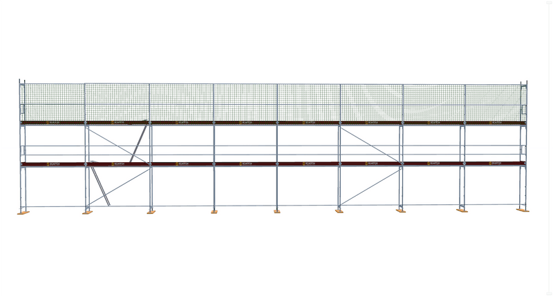 159,64m² Gerüst 24x6m Baugerüst Dachfanggerüst Stahlgerüst&nbsp; Dachfanggerüst Scaff24 