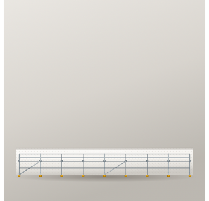 Fassadengerüst 24,56 x 4 m | 110,52 m² | Alu / Sperrholz | S73