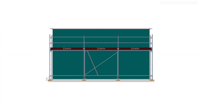 Alu Gerüst kaufen gebraucht 9x4m Baugerüst Fassadengerüst Alugerüst 41,45m² - (E) Alugerüst Scaff24 