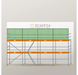 Dachfanggerüst 10 x 6 m | 65 m² | Stahl / Holzbelag | R65 Dachfanggerüst Scaff24 