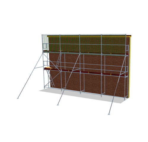 Dachfanggerüst 10 x 6 m | 65 m² | Stahl / Holzbelag | SL74 Gerüst Scaff24 
