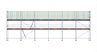 Dachfanggerüst 18×6 m | ca. 120 m² – 2 Ebenen | 73 cm Breite | Stahl Scaff24 