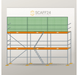 Dachfanggerüst 7,5 x 6 m | 48,75 m² | Stahl / Holzbelag | R65 Dachfanggerüst Scaff24 
