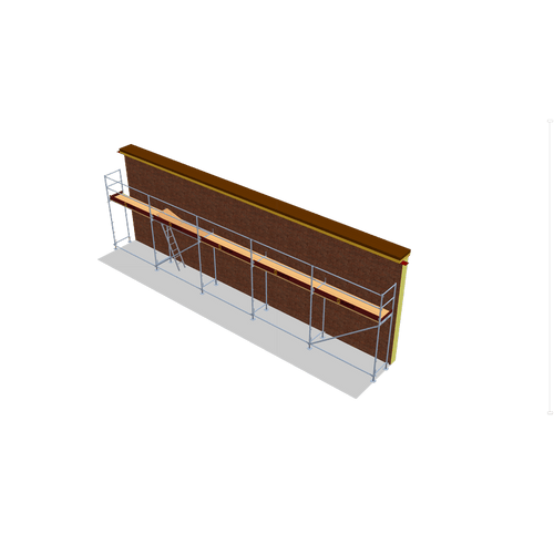 Fassadengerüst 12,5 x 4 m | 56,25 m² | Stahl / Holzbelag | SL74 Fassadengerüst Scaff24 