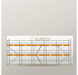 Fassadengerüst 12,5 x 6 m | 81,25 m² | Stahl / Holzbelag | R65 Fassadengerüst Scaff24 