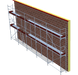 Fassadengerüst 12,85 x 6 m | 83,53 m² | Stahl / Stahlboden | S73 Fassadengerüst Scaff24 