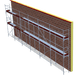 Fassadengerüst 15,42 x 6 m | 100,23 m² | Stahl / Stahlboden | S73 Gerüst Scaff24 