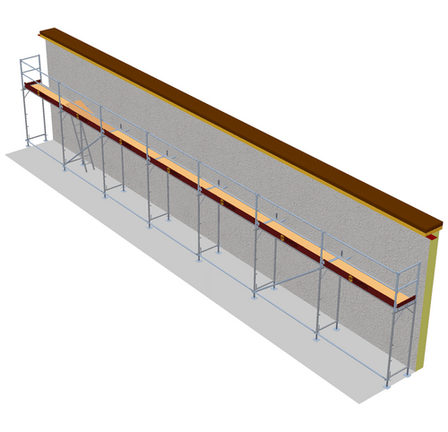 Fassadengerüst 17,5 x 4 m | 78,75 m² | Alu / Sperrholz | SL74 Alugerüst Scaff24 