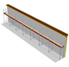 Fassadengerüst 17,5 x 4 m | 78,75 m² | Alu / Sperrholz | SL74 Alugerüst Scaff24 