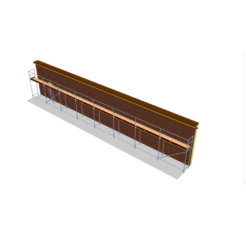 Fassadengerüst 20 x 4 m | 90 m² | Stahl / Holzbelag | SL74 Fassadengerüst Scaff24 