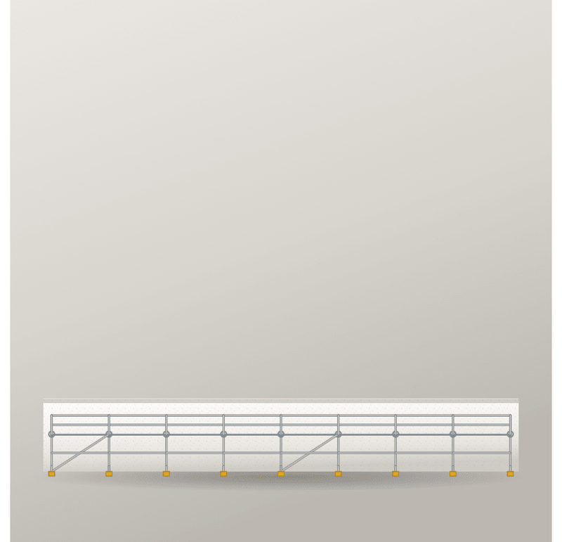 Fassadengerüst 24,56 x 4 m | 110,52 m² | Alu / Sperrholz | S73 Fassadengerüst Scaff24 