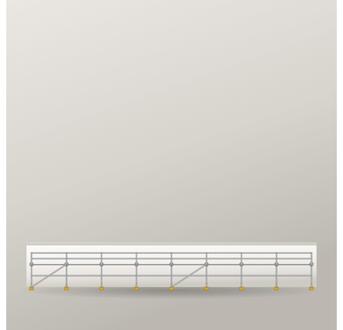 Fassadengerüst 24,56 x 4 m | 110,52 m² | Alu / Sperrholz | S73 Fassadengerüst Scaff24 
