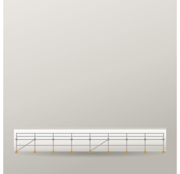 Fassadengerüst 24,56 x 4 m | 110,52 m² | Alu / Sperrholz | S73 Fassadengerüst Scaff24 
