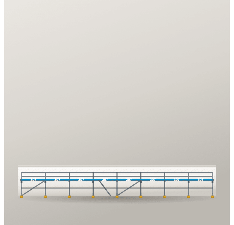 Fassadengerüst 24,56 x 4 m | 110,52 m² | Stahl / Sperrholz | S73 Fassadengerüst Scaff24 