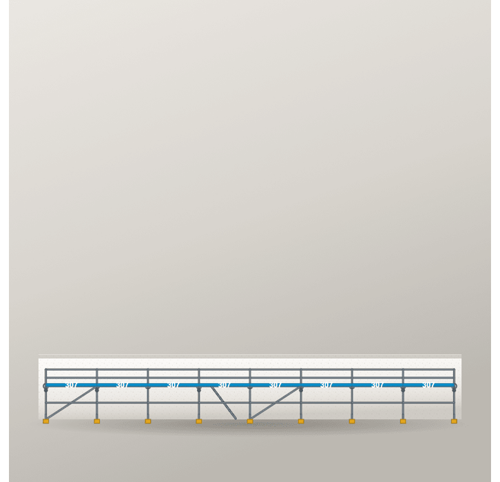 Fassadengerüst 24,56 x 4 m | 110,52 m² | Stahl / Sperrholz | S73 Fassadengerüst Scaff24 