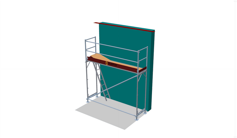 Fassadengerüst 2,5 x 4 m | 11,25 m² | Stahlgerüst | Neu | SL74 Fassadengerüst Scaff24 