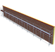 Fassadengerüst 25,7 x 4 m | 115,65 m² | Stahl / Stahlboden | S73 Fassadengerüst Scaff24 