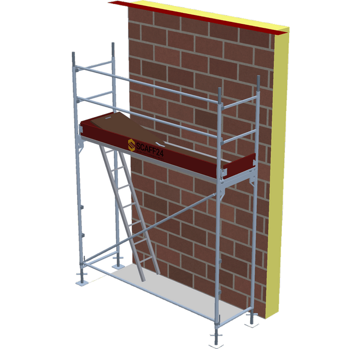 Fassadengerüst 2,57 x 4 m | 11,57 m² | Stahl / Sperrholz | S73 Gerüst Scaff24 
