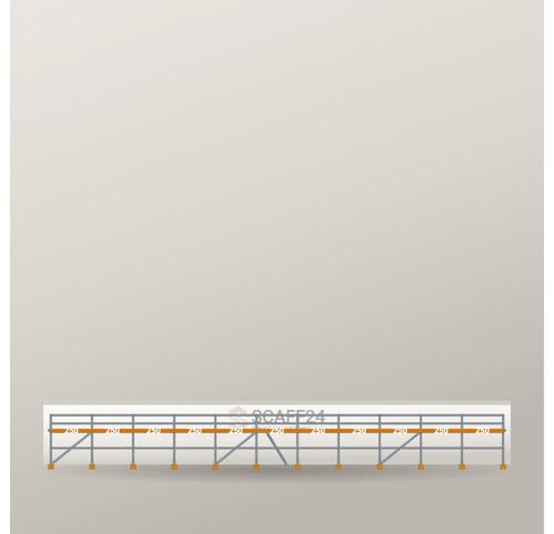Fassadengerüst 27,5 x 4 m | 123,75 m² | Stahl / Holzbelag | RUX65 Fassadengerüst Scaff24 
