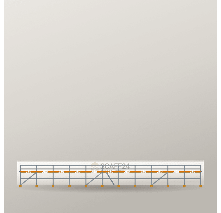 Fassadengerüst 27,5 x 4 m | 123,75 m² | Stahl / Holzbelag | RUX65 Fassadengerüst Scaff24 