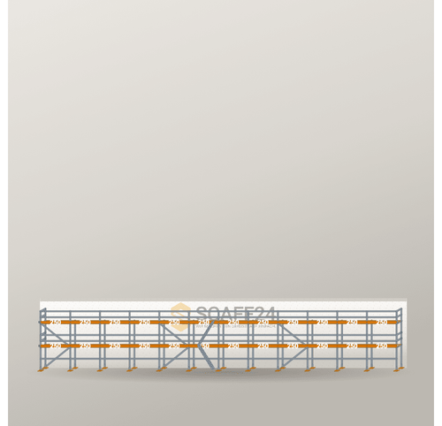 Fassadengerüst 30 x 6 m | 195 m² | Stahl / Holzbelag | RUX65 Fassadengerüst Scaff24 