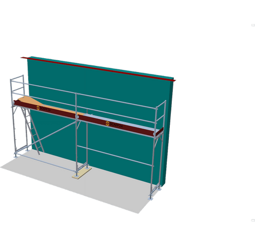 Fassadengerüst 5 x 4 m | 22,5 m² | Stahl / Holzboden | SL74 Fassadengerüst Scaff24 