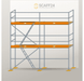 Fassadengerüst 5 x 4 m | 32,5 m² | Stahl / Holzbelag | RUX65 Fassadengerüst Scaff24 