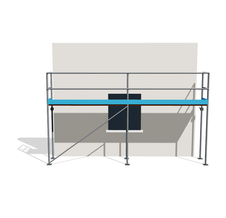 Fassadengerüst 5,14 x 4 m | 23,13 m² | Stahl / Sperrholz | S73 Fassadengerüst Scaff24 