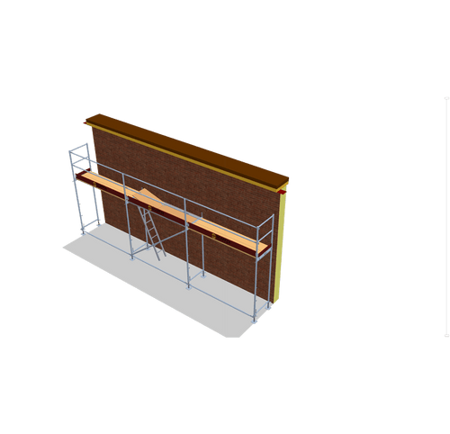 Fassadengerüst 7,5 x 4 m | 33,75 m² | Stahl / Holzboden | SL74 Fassadengerüst Scaff24 
