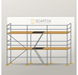 Fassadengerüst 7,5 x 6 m | 45 m² | Stahl / Holzbelag | SL74 Fassadengerüst Scaff24 