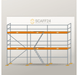 Fassadengerüst 7,5 x 6 m | 48,75 m² | Stahl / Holzbelag | R65 Fassadengerüst Scaff24 