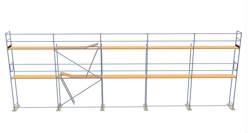 Gerüst Baugerüst 15x6m Baugerüst Fassadengerüst Stahlgerüst 100m² Fassadengerüst Scaff24 