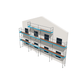 Giebelgerüst 12,28 x 8,5 m | 67,54 m² | Stahl / Sperrholz | S73 Giebelgerüst Scaff24 