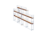 Giebelgerüst mit Stahlrahmen und Holzböden 96m² Giebelgerüst 90qm MyScuff 