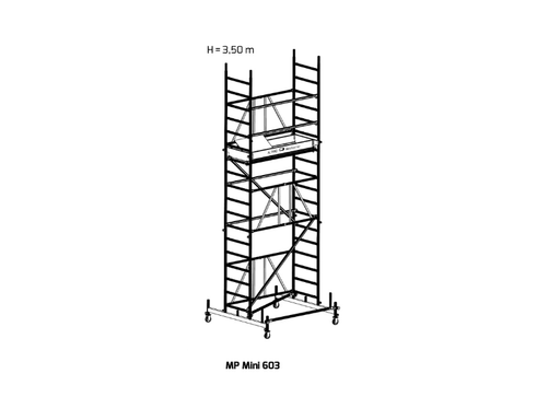 Rollgerüst MP Mini 603 Rollgerüst Scaff24 