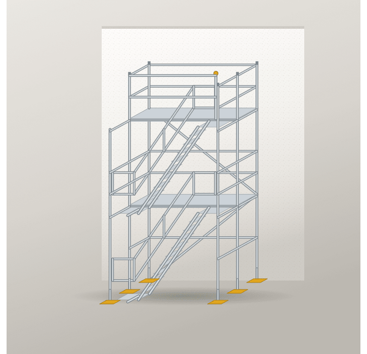 Treppenturm 2,5 x 4 m | Alu / Aluminium | SL74 Treppenturm Scaff24 