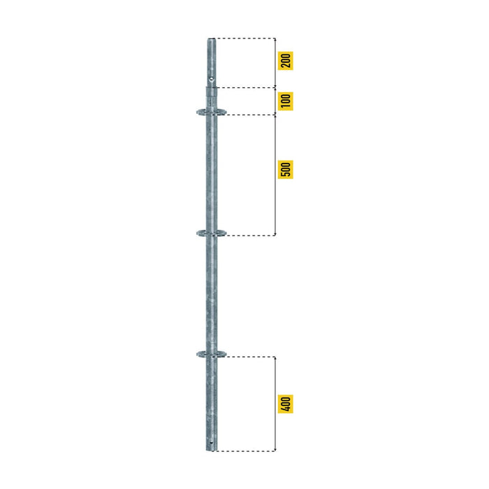 Vertikalstiel mit Rohrverbinder (50 - 400cm) Vertikalstiele MyScuff 