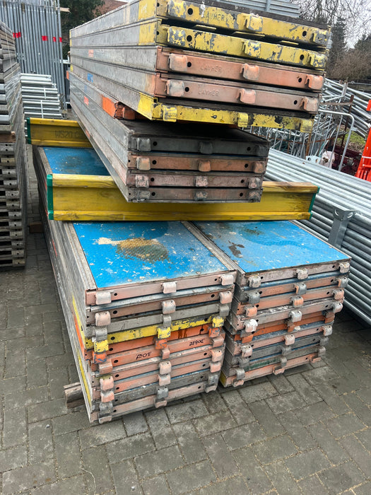 U-Robustboden, 0,61 m breit 3,07m Breite Original Layher - gebraucht - Aluboden - Sperrholzbelag MyScuff 